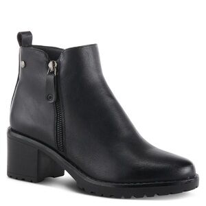 Patrizia Spring Step Irie Bootie Womens EU 37 US 7 Black Leather